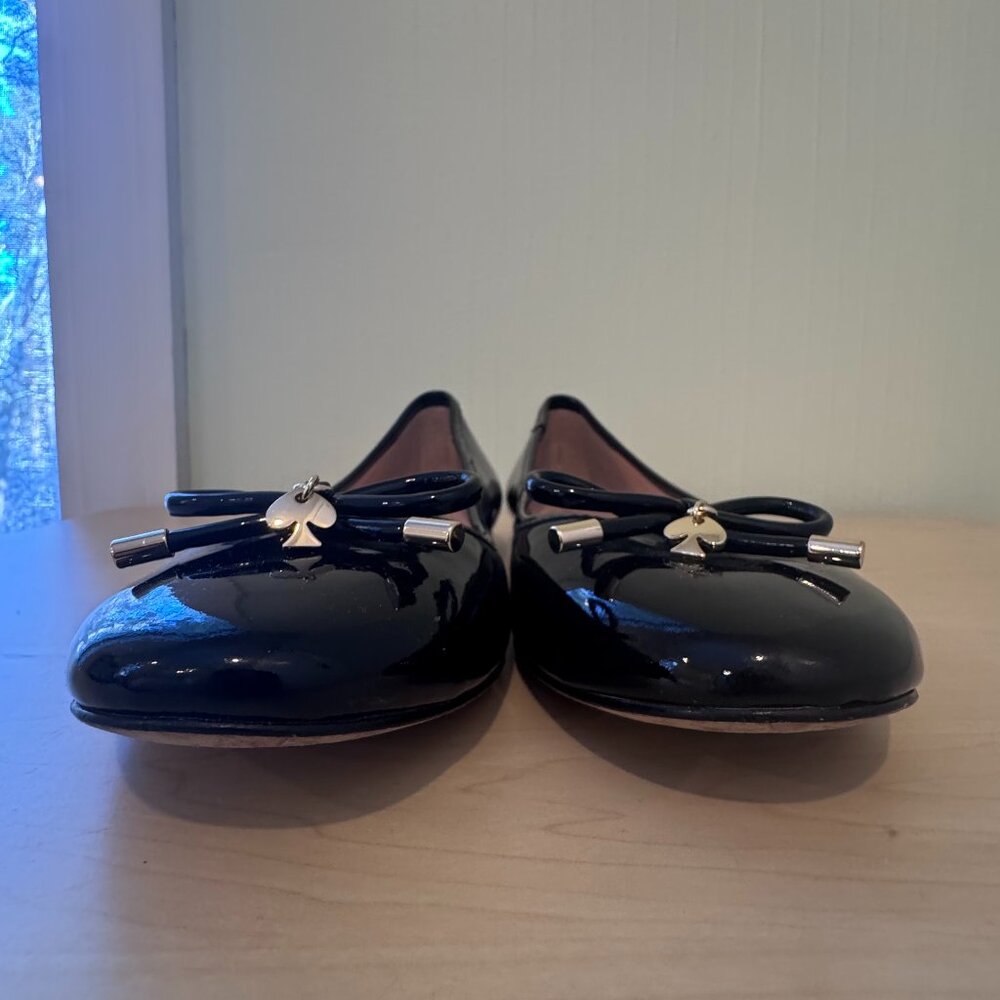 Kate Spade New York Willa Ballet Flats – Black Patent Leather – Size 9M - Picture 7 of 11